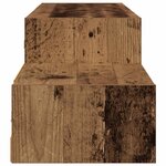 vidaXL Meuble TV mural Montage mural Bois ancien 150 x 28 x 26 cm