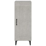 vidaXL Buffet Gris béton 34 5x34x90 cm Bois d'ingénierie