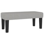 vidaXL Sommier à lattes de lit avec matelas Gris clair 100x200cm Tissu