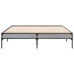 vidaXL Cadre de lit sonoma gris 120x200 cm bois d'ingénierie et métal