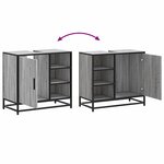 vidaXL Armoire de lavabo de salle de bain sonoma gris 65x33x60 cm