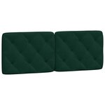 vidaXL Coussin de tête de lit vert foncé 120 cm velours