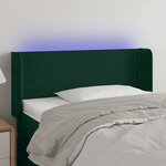 vidaXL Tête de lit à LED Vert foncé 83x16x78/88 cm Velours