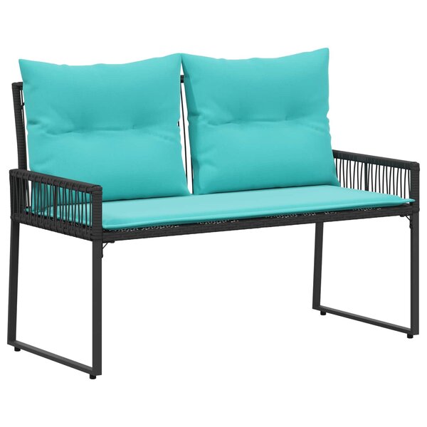 vidaXL Banc extérieur 2 -Seater 4 pc 110 x 59 x 82 cm polyrotin