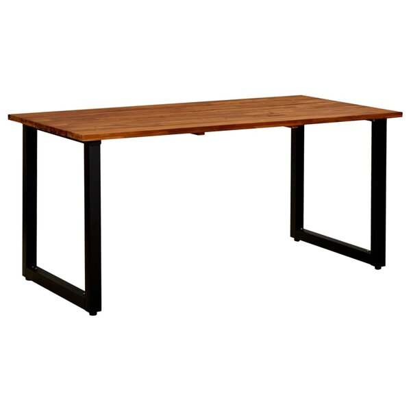 vidaXL Table de jardin et pieds en U 160x80x75 cm Bois d'acacia massif
