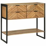 vidaXL Table console Marron 90 x 35 x 80 cm bois de manguier massif