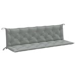 vidaXL Coussins de banc de jardin lot de 2 gris clair mélangé tissu