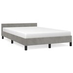vidaXL Cadre de lit sans matelas gris clair 120x200 cm velours