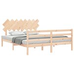 vidaXL Cadre de lit sans matelas 160x200 cm bois massif