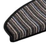 vidaXL Tapis d'escalier auto-adhésifs 15 Pièces Anthracite 65 x 21 x 4 cm