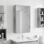 vidaXL Armoire Miroir de Salle de Bain Gris béton 30 x 10 5 x 50 cm