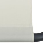 vidaXL Chaise longue de jardin avec auvent et oreiller Blanc crème