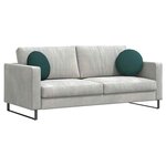 vidaXL Coussins de siège 2 Pièces Vert foncé Ø40 x 13 cm tissu