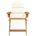 vidaXL Chaise de jardin Adirondack et repose-pieds bois massif acacia