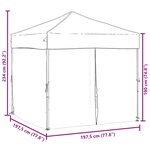 vidaXL Tente de réception pliable avec parois Crème 2x2 m