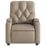 vidaXL Fauteuil de massage inclinable Cappuccino Similicuir