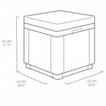 Keter Pouf de rangement Cube avec coussin Graphite