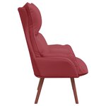 Chaise Relaxante vidaXL Rouge Vin Similicuir
