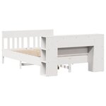 vidaXL Lit bibliothèque sans matelas blanc 160x200 cm bois pin massif