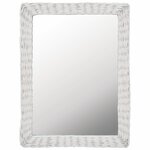 Vidaxl miroir osier blanc 60 x 80 cm