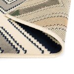Vidaxl tapis moderne design de zigzag 120 x 170 cm marron/noir/bleu
