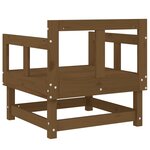 vidaXL Chaises de jardin 2 Pièces marron miel bois massif de pin