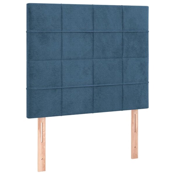 vidaXL Têtes de lit 2 Pièces Bleu foncé 100x5x78/88 cm Velours