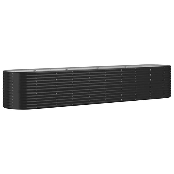 vidaXL Lit surélevé de jardin Acier enduit de poudre Anthracite