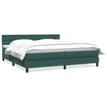 vidaXL Sommier à lattes de lit et matelas vert foncé 180x210cm velours