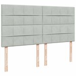 vidaXL Sommier à lattes de lit et matelas Gris clair 200x200cm Velours