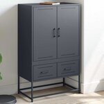 vidaXL Buffet haut anthracite 68x39x111 5 cm acier