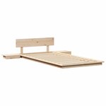 vidaXL Cadre de lit Marron 80 x 200 cm bois