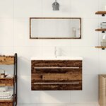 vidaXL Meuble de Lavabo de Salle de Bain Bois ancien 80 x 38.5 x 48 cm