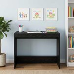 vidaXL Bureau de lit Chêne noir Bois d'ingénierie 100 x 45 x 75 cm