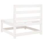 vidaXL Salon de jardin 5 Pièces blanc bois massif de pin