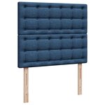 vidaXL Cadre de lit ottoman avec matelas bleu 120x190 cm tissu