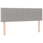 vidaXL Sommier à lattes de lit et matelas et LED Gris clair 140x200 cm
