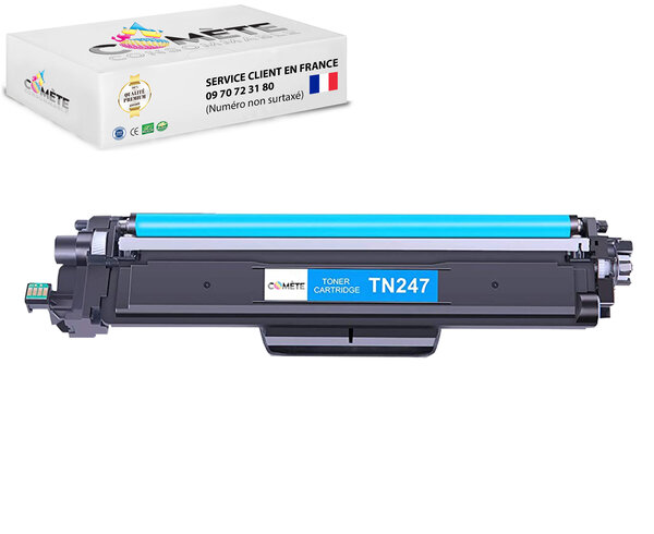 Tn247 - 1 toner compatible avec brother tn247 cyan