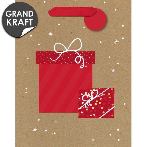 Sac cadeau grand format cadeaux de noël - draeger paris