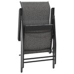 vidaXL Chaises pliables de jardin lot de 4 gris résine tressée