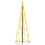 vidaXL Arbre de Noël cône 310 LED Blanc chaud 100x300 cm