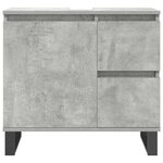 vidaXL Ensemble de meubles de salle de bain 3 Pièces gris béton