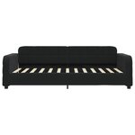 vidaXL Lit de jour avec matelas noir 100x200 cm velours