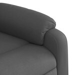 vidaXL Fauteuil de massage inclinable gris foncé tissu