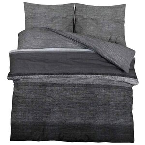 vidaXL Ensemble de housse de couette gris foncé 240x220 cm Coton
