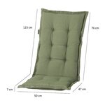 Madison Coussin de chaise à dossier haut Panama 123x50 cm Vert sauge