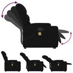 vidaXL Fauteuil de massage inclinable Noir Tissu