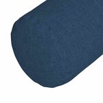 vidaXL Coussins d'accent 2 Pièces Bleu Ø 25 x 70 cm tissu