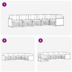 vidaXL Ensemble de canapés d'extérieur 6 pc Naturel et Crème