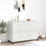 vidaXL Buffet blanc 100 5x39x72 cm acier